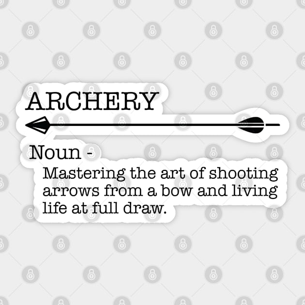 Archery - Archery Noun Sticker by Kudostees